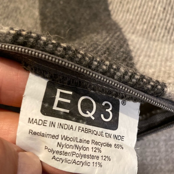 EQ3 plaid wool pillow cover - Picture 6 of 6